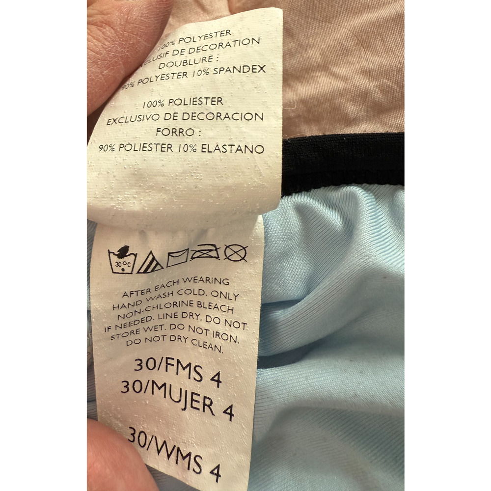 Nike Swimsuit Womens Small Blue Striped Athletic Racerback Training One Piece - Picture 8 of 9